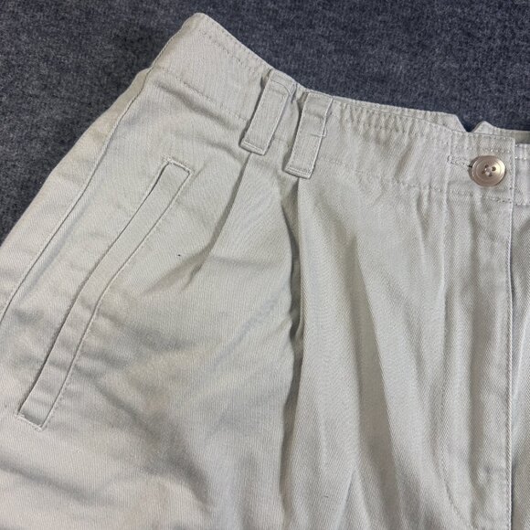 VIntage 90's Liz Claiborne Shorts Womens 6 Khaki High Rise Pleated Preppy - Picture 8 of 11